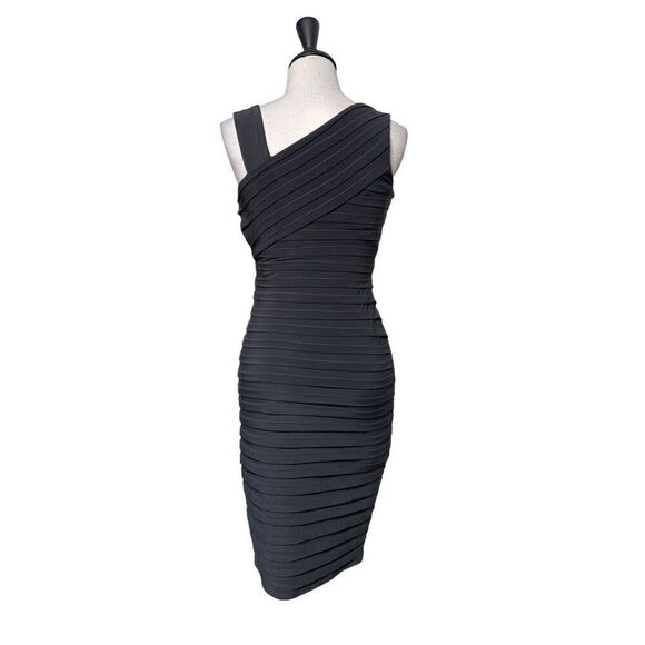 Cache' Sexy Gray Cocktail Dress Mini Semi Formal Fitted Party Dress Size 0 - Picture 4 of 5
